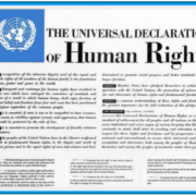 Dichiarazione universale Diritti Uomo_The_universal_declaration_of_human_rights_10_December_1948_logo azzurro e bordo azzurro_def